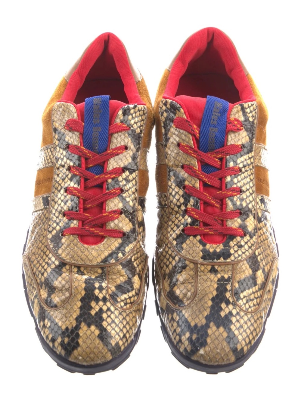 Wales Bonner Cadence low top sneakers in snake skin print.